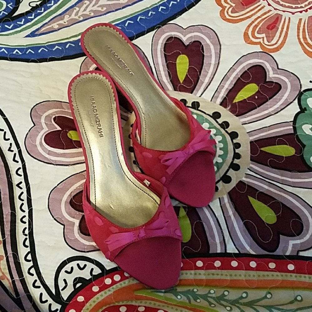 Hot pink sandals